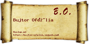 Bujtor Ofélia névjegykártya